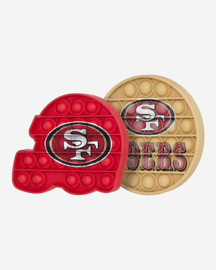 San Francisco 49ers 2 Pack Helmet & Circle Push-Itz Fidget FOCO - FOCO.com