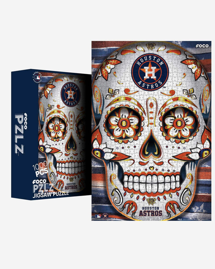 Houston Astros Sugar Skull 1000 Piece Jigsaw Puzzle PZLZ FOCO - FOCO.com
