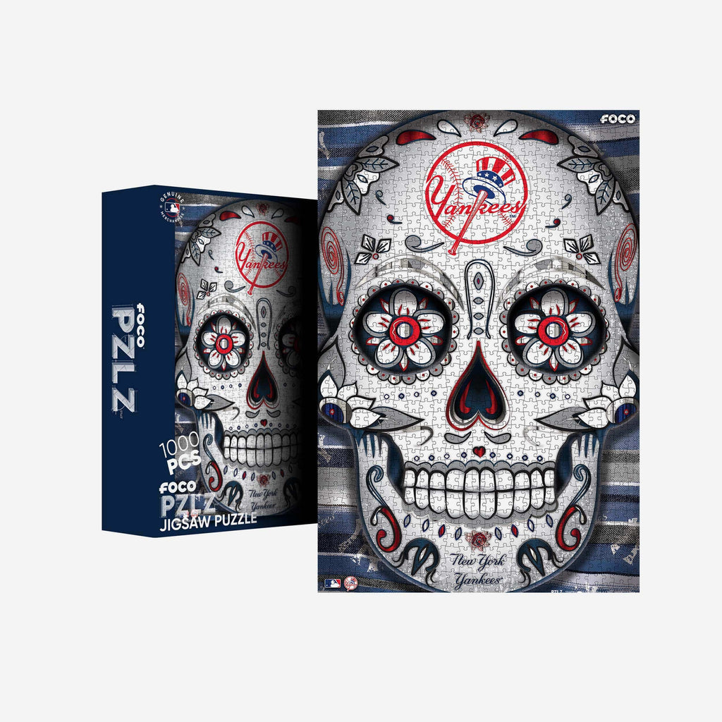 New York Yankees Sugar Skull 1000 Piece Jigsaw Puzzle PZLZ FOCO - FOCO.com