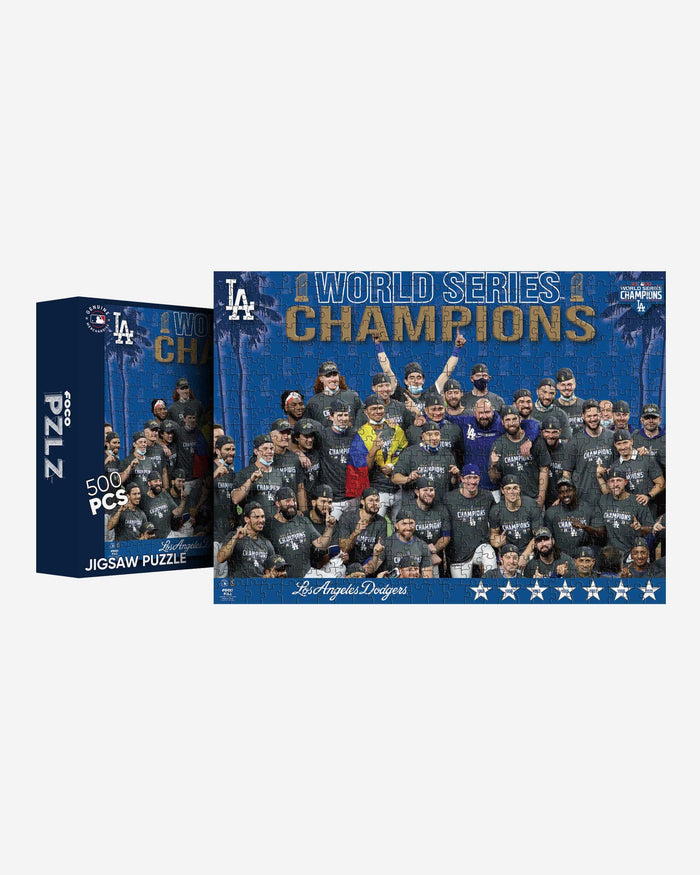 Los Angeles Dodgers 2020 World Series Champions Team Celebration 500 Piece Jigsaw PZLZ FOCO - FOCO.com