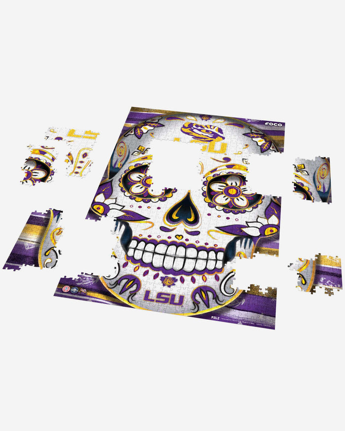 LSU Tigers Sugar Skull 1000 Piece Jigsaw Puzzle PZLZ FOCO - FOCO.com
