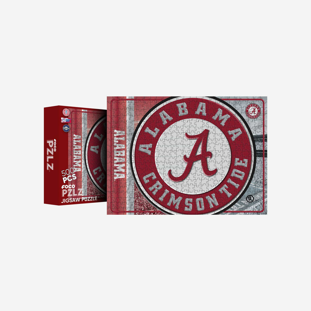 Alabama Crimson Tide Big Logo 500 Piece Jigsaw Puzzle PZLZ FOCO - FOCO.com