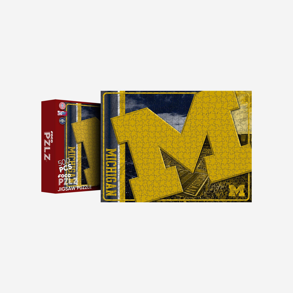 Michigan Wolverines Big Logo 500 Piece Jigsaw Puzzle PZLZ FOCO - FOCO.com