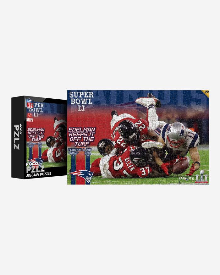 Julian Edelman New England Patriots Superbowl LI 1000 Piece Jigsaw Puzzle PZLZ FOCO - FOCO.com