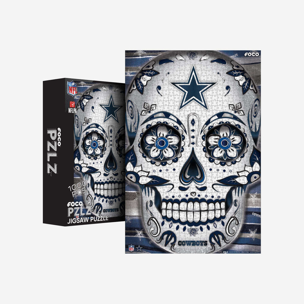 Dallas Cowboys Sugar Skull 1000 Piece Jigsaw Puzzle PZLZ FOCO - FOCO.com