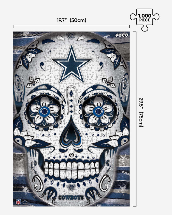 Dallas Cowboys Sugar Skull 1000 Piece Jigsaw Puzzle PZLZ FOCO - FOCO.com