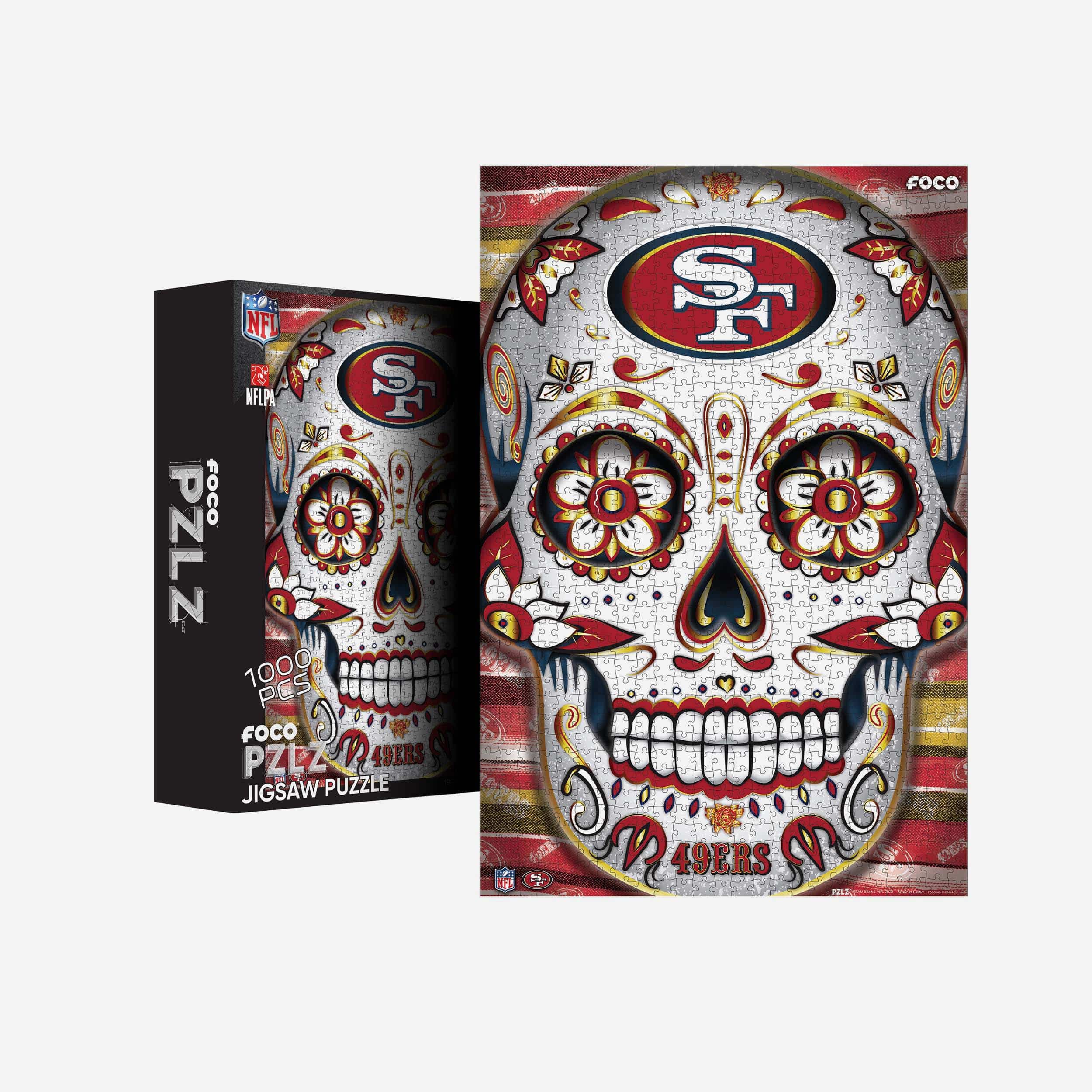 49ers Skull Hoodie 3D Sugar Skull San Francisco 49ers Gift