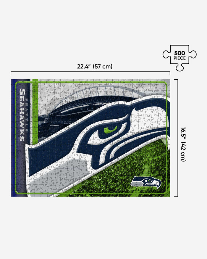 Seattle Seahawks Big Logo 500 Piece Jigsaw Puzzle PZLZ FOCO - FOCO.com