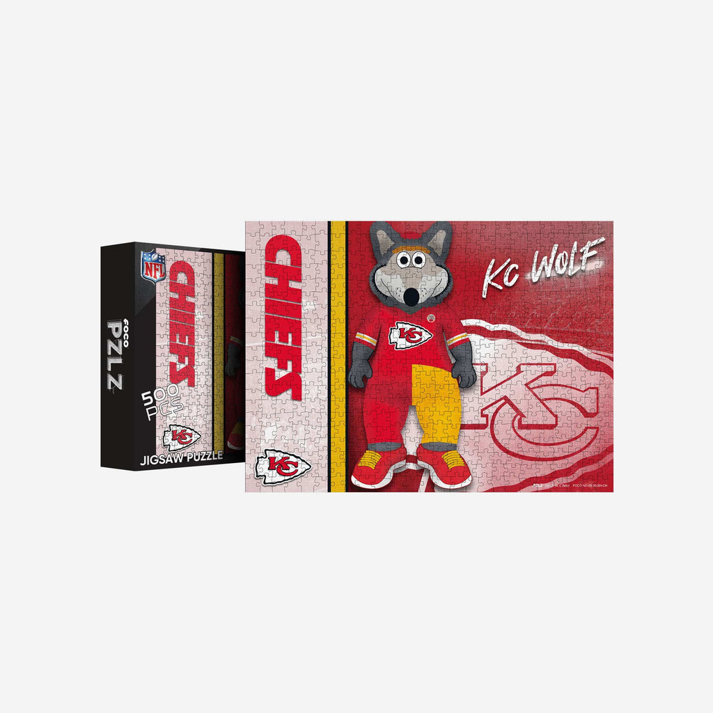 KC Wolf Kansas City Chiefs Mascot 500 Piece Jigsaw Puzzle PZLZ FOCO - FOCO.com