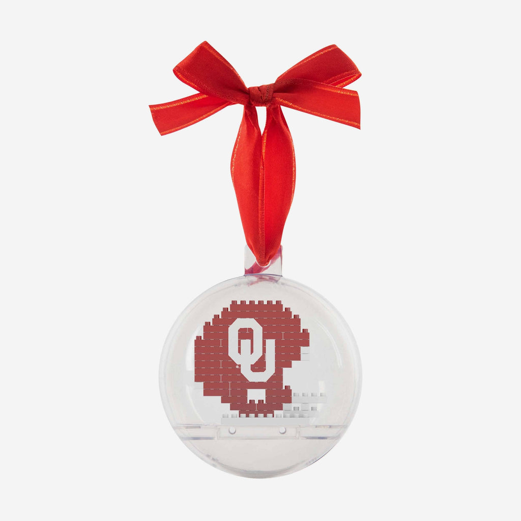 Oklahoma Sooners BRXLZ Helmet Ball Ornament FOCO - FOCO.com