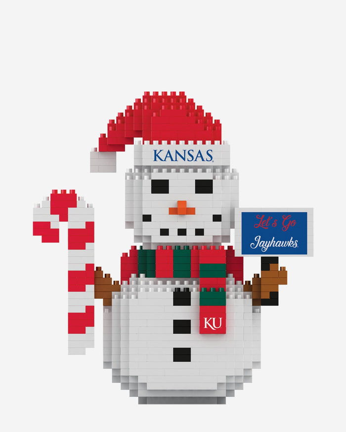 Kansas Jayhawks BRXLZ Snowman FOCO - FOCO.com