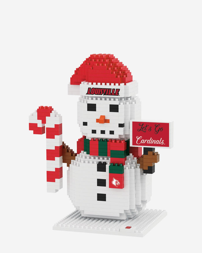 Louisville Cardinals BRXLZ Snowman FOCO - FOCO.com