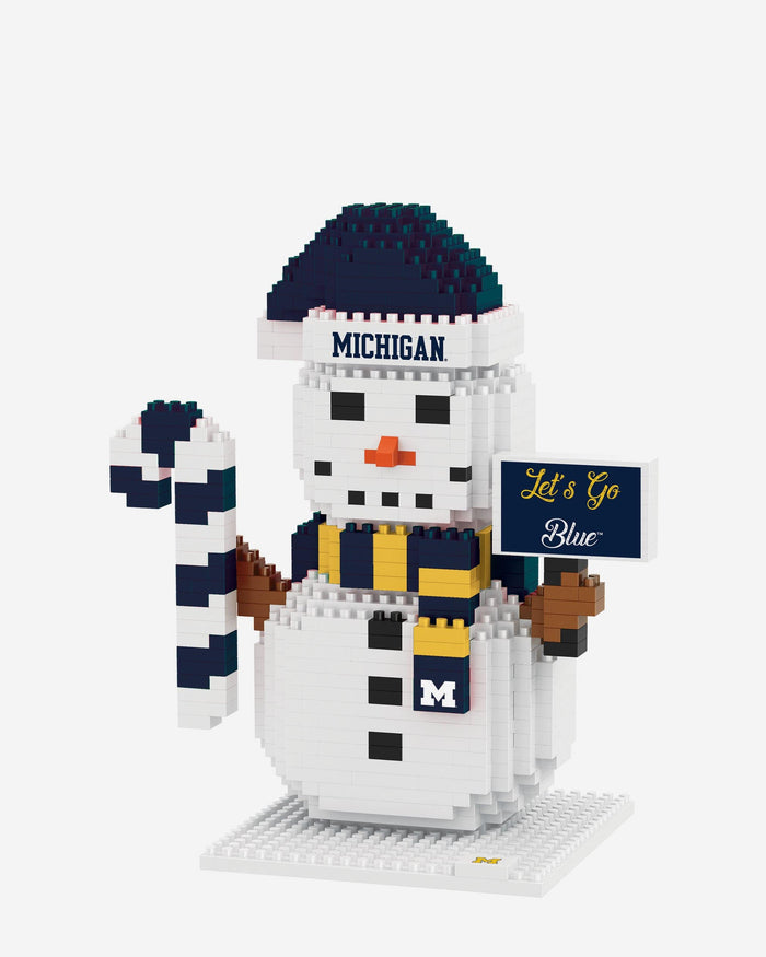 Michigan Wolverines BRXLZ Snowman FOCO - FOCO.com
