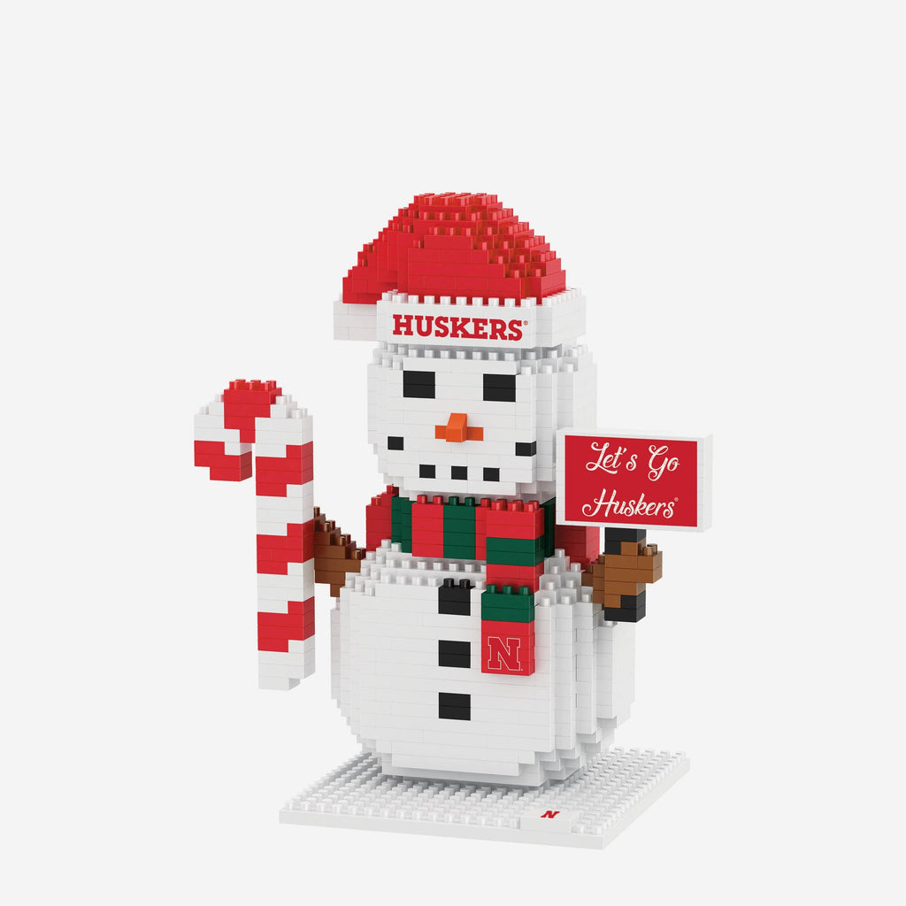 Nebraska Cornhuskers BRXLZ Snowman FOCO - FOCO.com