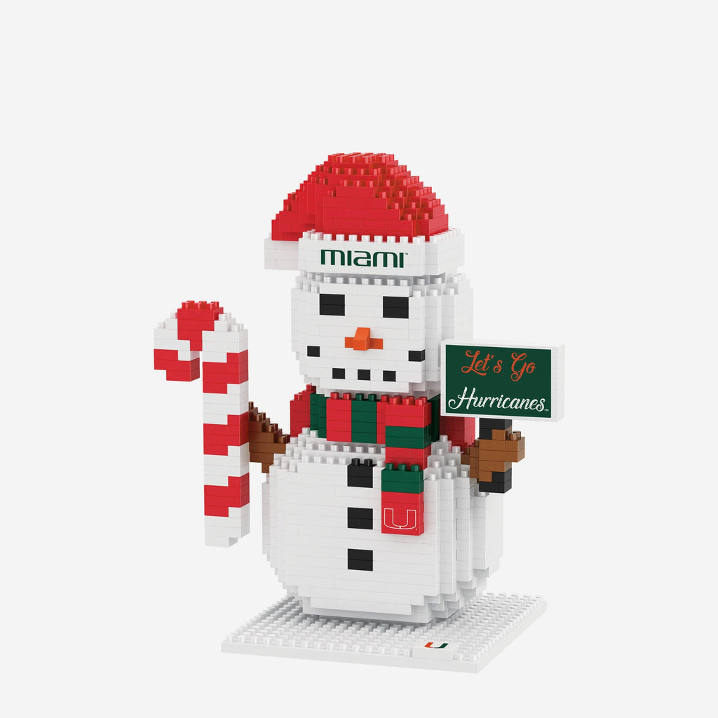 Miami Hurricanes BRXLZ Snowman FOCO - FOCO.com