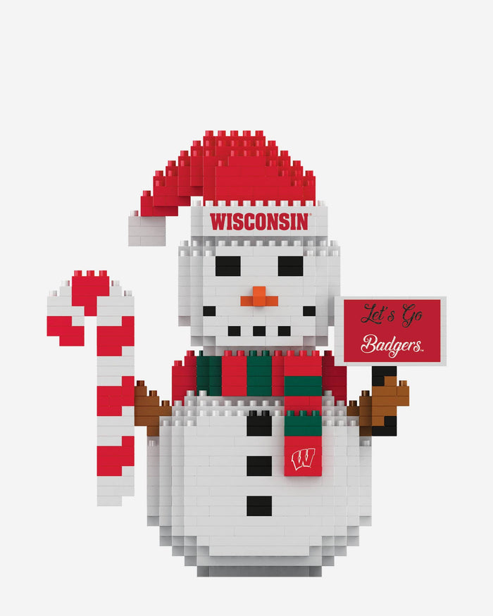 Wisconsin Badgers BRXLZ Snowman FOCO - FOCO.com