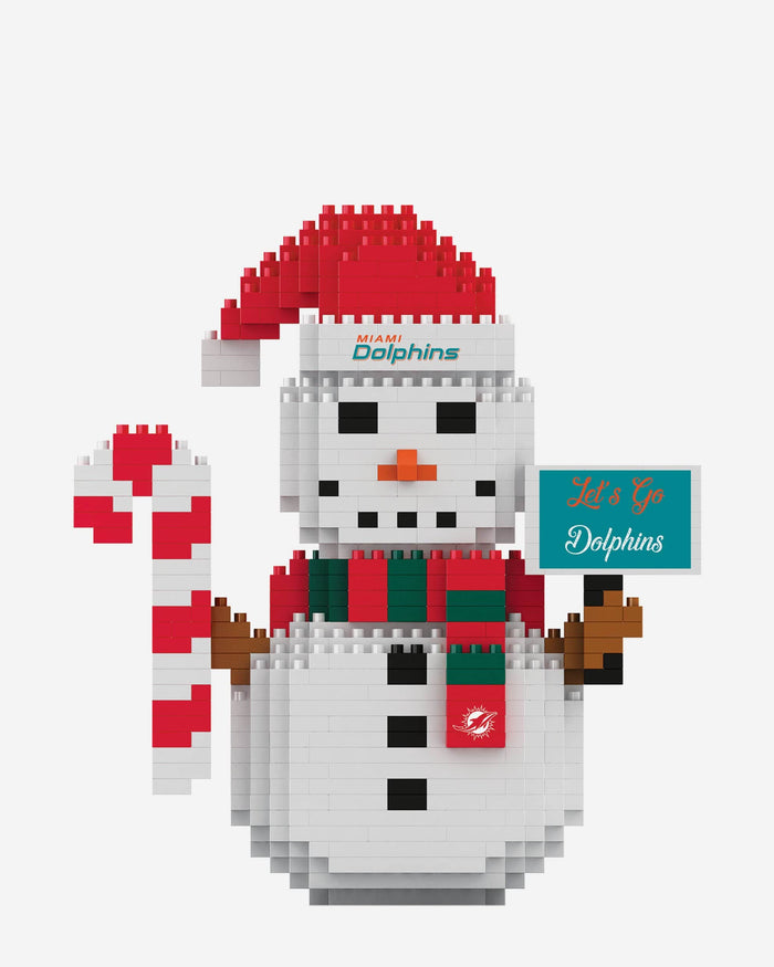 Miami Dolphins BRXLZ Snowman FOCO - FOCO.com