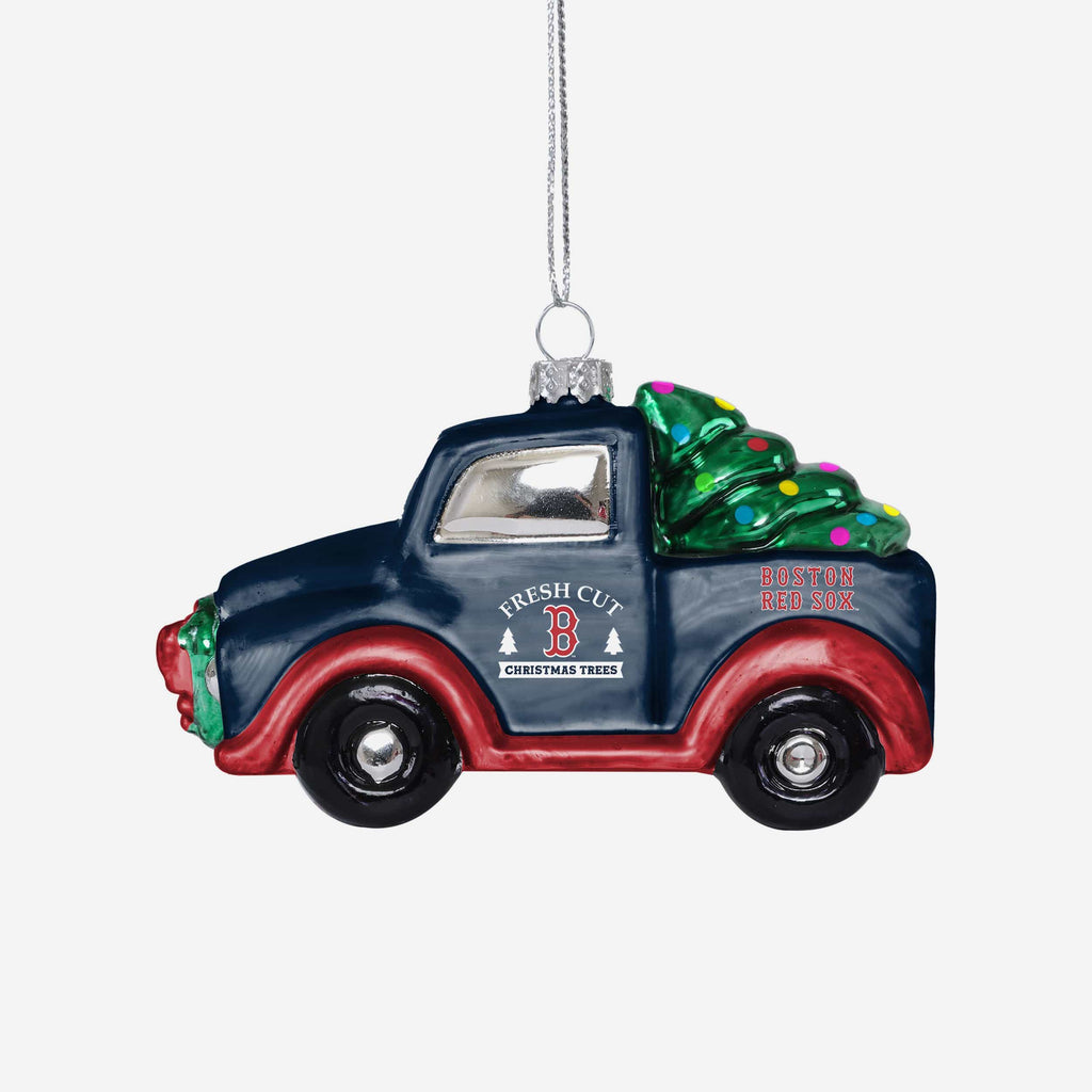 Boston Red Sox Blown Glass Truck Ornament FOCO - FOCO.com