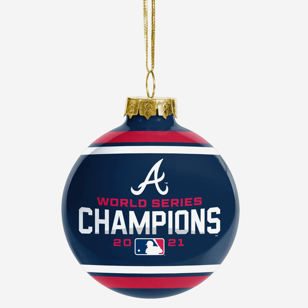 Atlanta Braves 2021 World Series Champions Glass Ball Ornament FOCO - FOCO.com