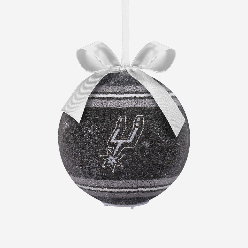 San Antonio Spurs LED Shatterproof Ball Ornament FOCO - FOCO.com