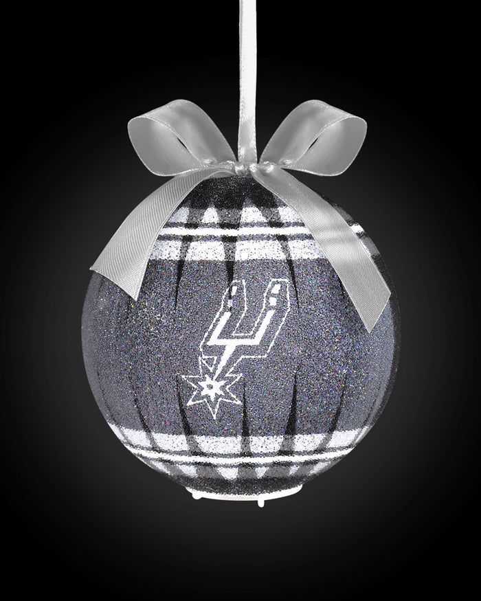 San Antonio Spurs LED Shatterproof Ball Ornament FOCO - FOCO.com