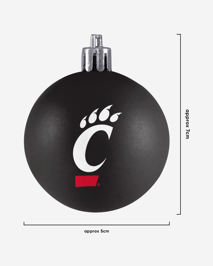 Cincinnati Bearcats 12 Pack Ball Ornament Set FOCO - FOCO.com