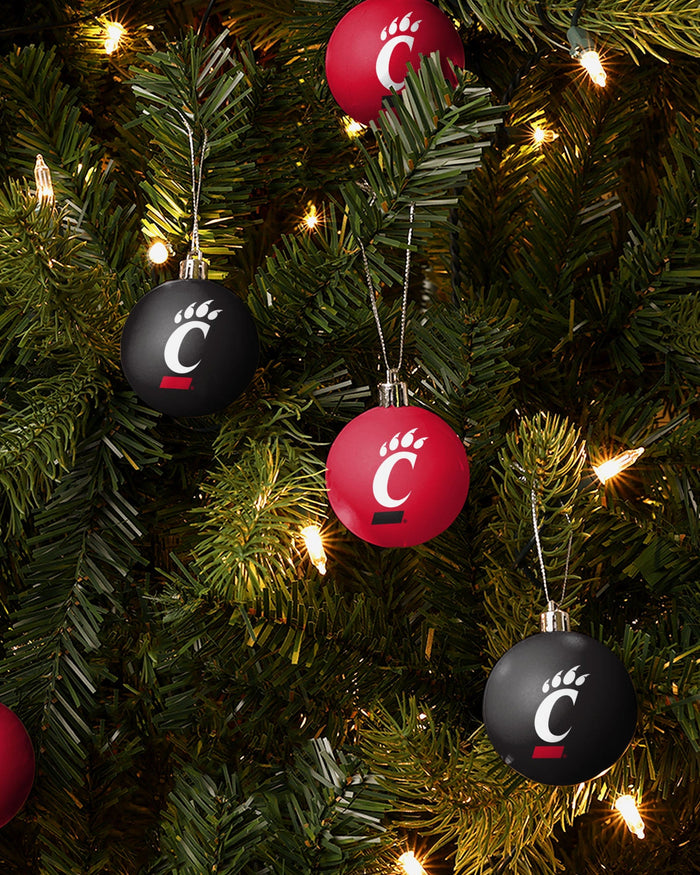 Cincinnati Bearcats 12 Pack Ball Ornament Set FOCO - FOCO.com