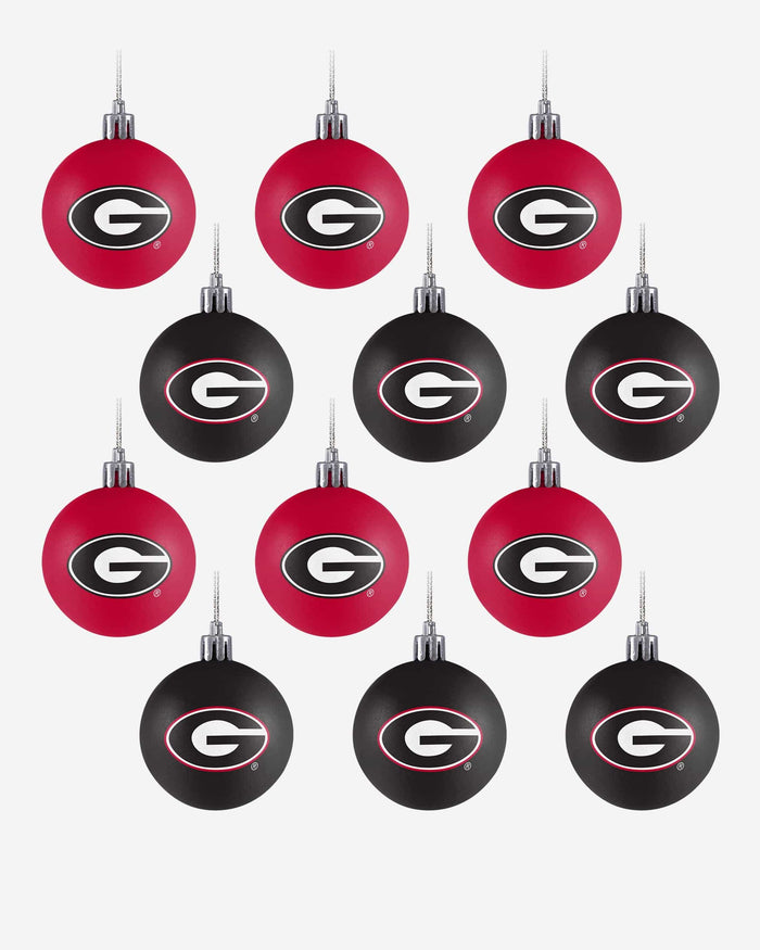 Georgia Bulldogs 12 Pack Ball Ornament Set FOCO - FOCO.com