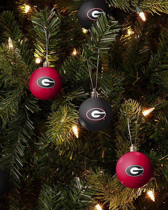 Georgia Bulldogs 12 Pack Ball Ornament Set FOCO - FOCO.com