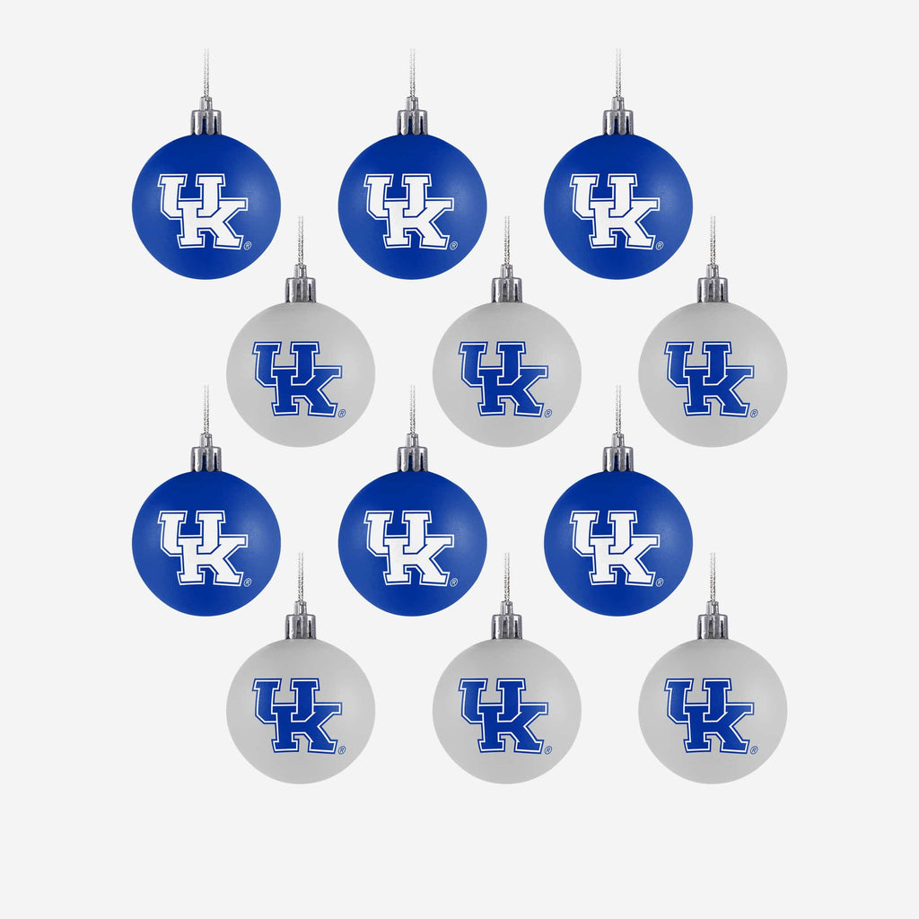 Kentucky Wildcats 12 Pack Ball Ornament Set FOCO - FOCO.com