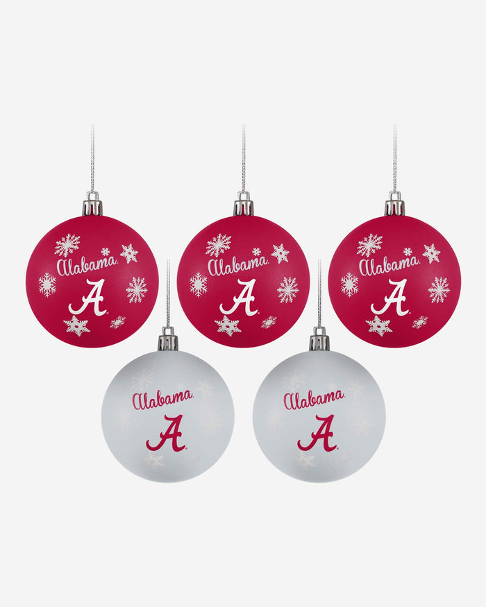 Alabama Crimson Tide 5 Pack Shatterproof Ball Ornament Set FOCO - FOCO.com