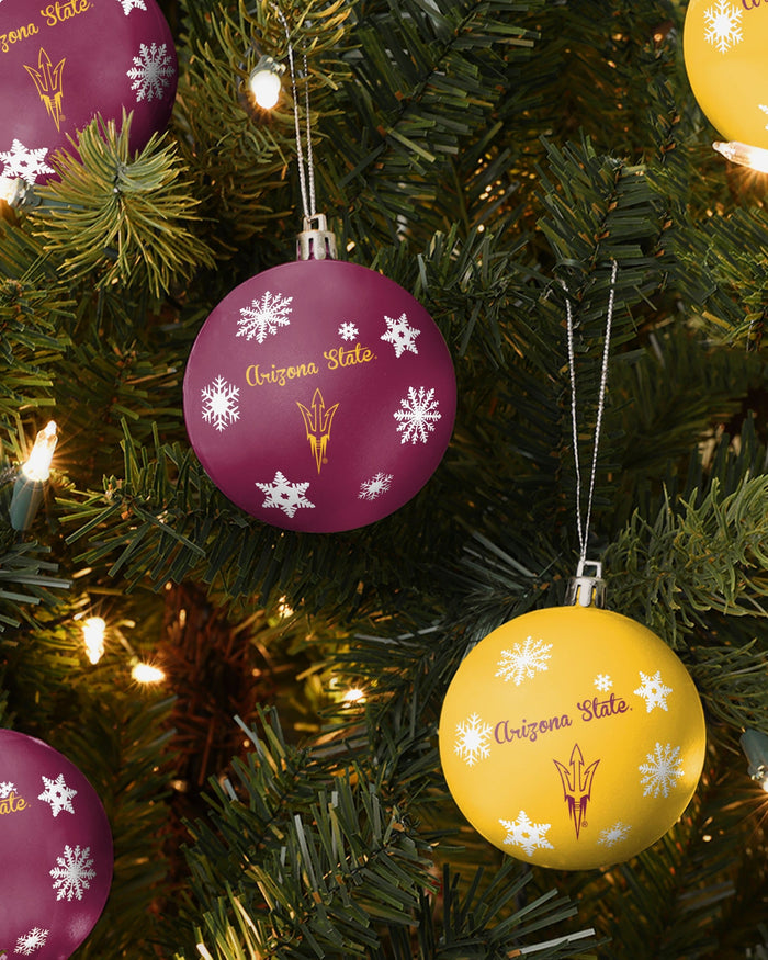 Arizona State Sun Devils 5 Pack Shatterproof Ball Ornament Set FOCO - FOCO.com