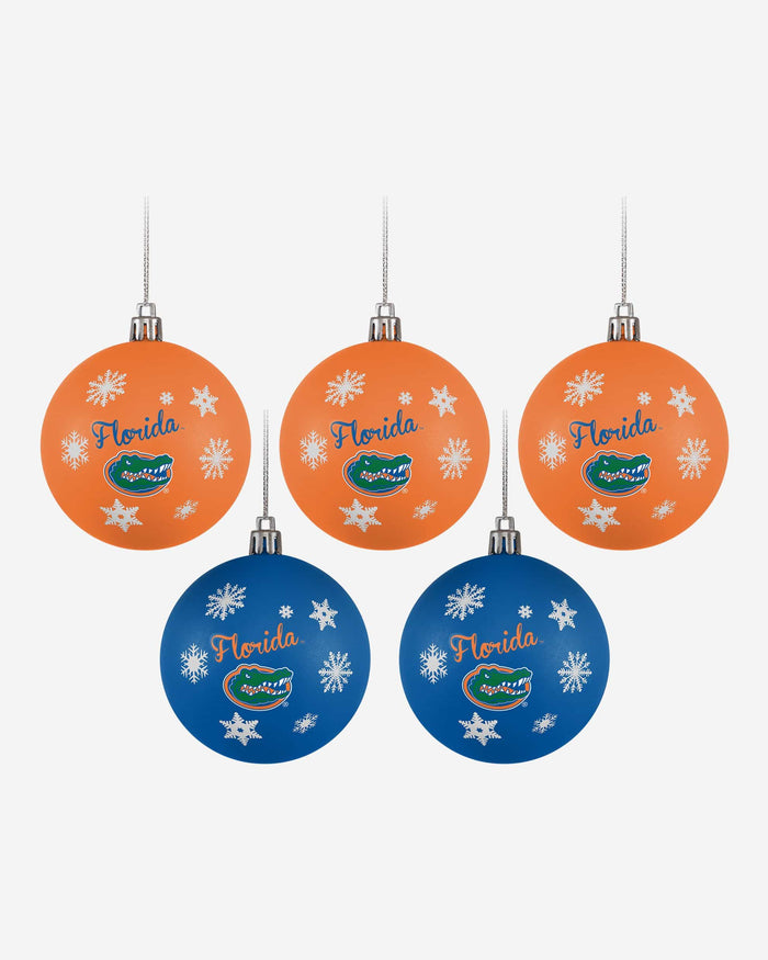 Florida Gators 5 Pack Shatterproof Ball Ornament Set FOCO - FOCO.com