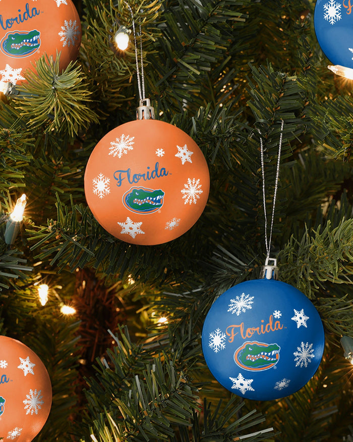 Florida Gators 5 Pack Shatterproof Ball Ornament Set FOCO - FOCO.com