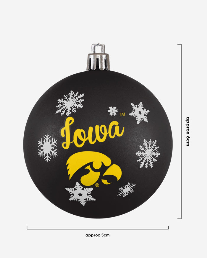 Iowa Hawkeyes 5 Pack Shatterproof Ball Ornament Set FOCO - FOCO.com