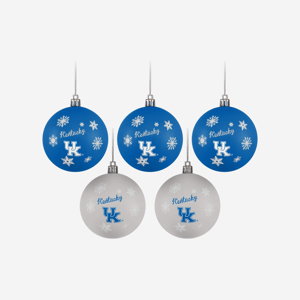 Kentucky Wildcats 5 Pack Shatterproof Ball Ornament Set FOCO - FOCO.com