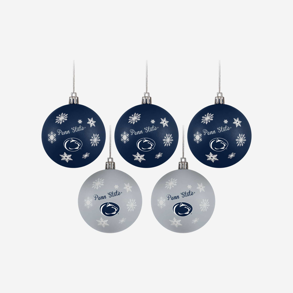 Penn State Nittany Lions 5 Pack Shatterproof Ball Ornament Set FOCO - FOCO.com