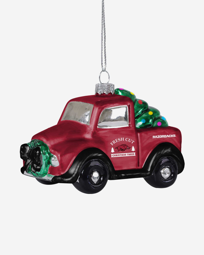 Arkansas Razorbacks Blown Glass Truck Ornament FOCO - FOCO.com