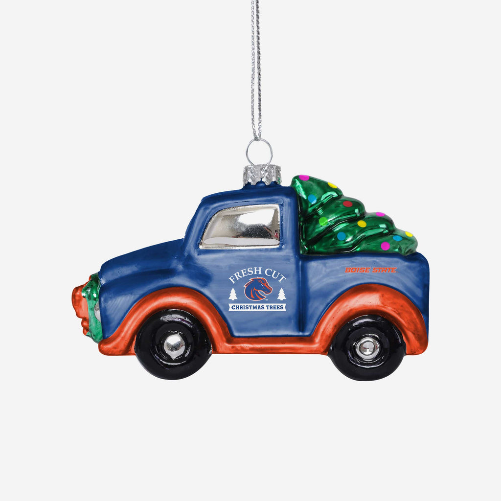 Boise State Broncos Blown Glass Truck Ornament FOCO - FOCO.com