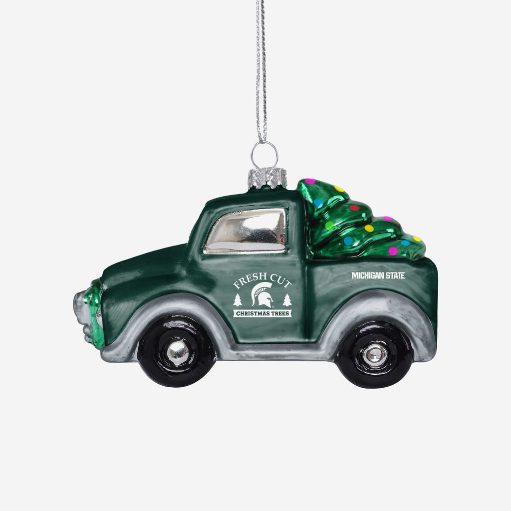 Michigan State Spartans Blown Glass Truck Ornament FOCO - FOCO.com