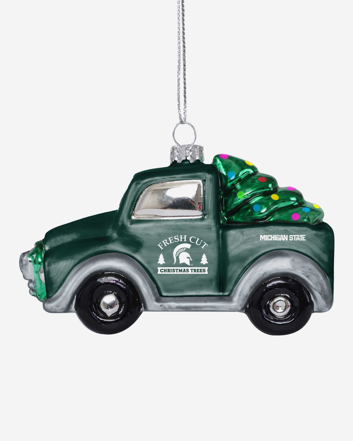 Michigan State Spartans Blown Glass Truck Ornament FOCO - FOCO.com