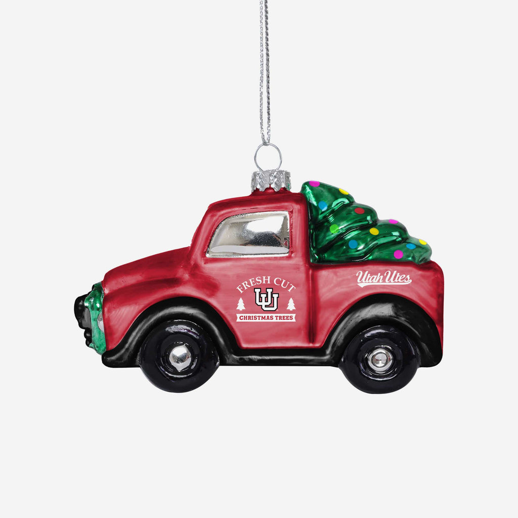 Utah Utes Blown Glass Truck Ornament FOCO - FOCO.com