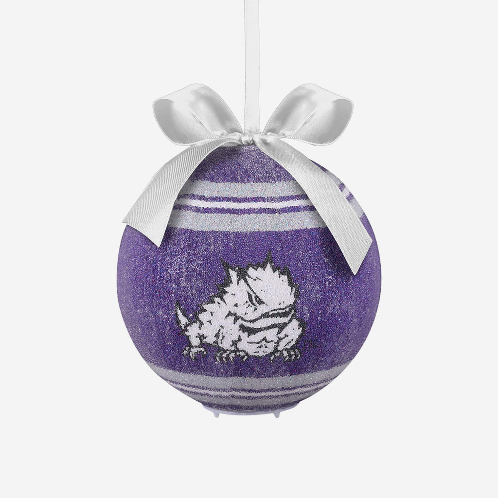 TCU Horned Frogs LED Shatterproof Ball Ornament FOCO - FOCO.com