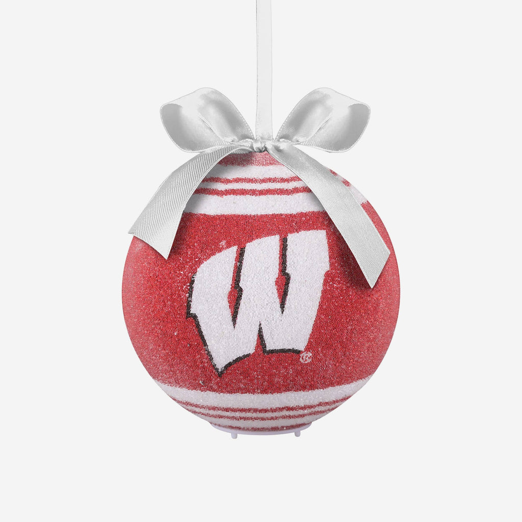 Wisconsin Badgers LED Shatterproof Ball Ornament FOCO - FOCO.com