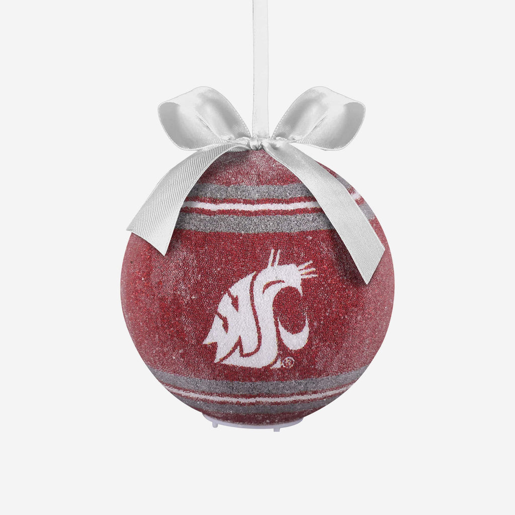 Washington State Cougars LED Shatterproof Ball Ornament FOCO - FOCO.com