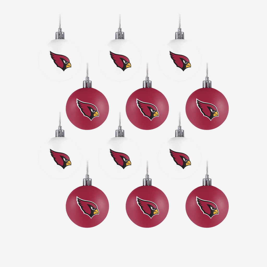 Arizona Cardinals 12 Pack Ball Ornament Set Foco - FOCO.com