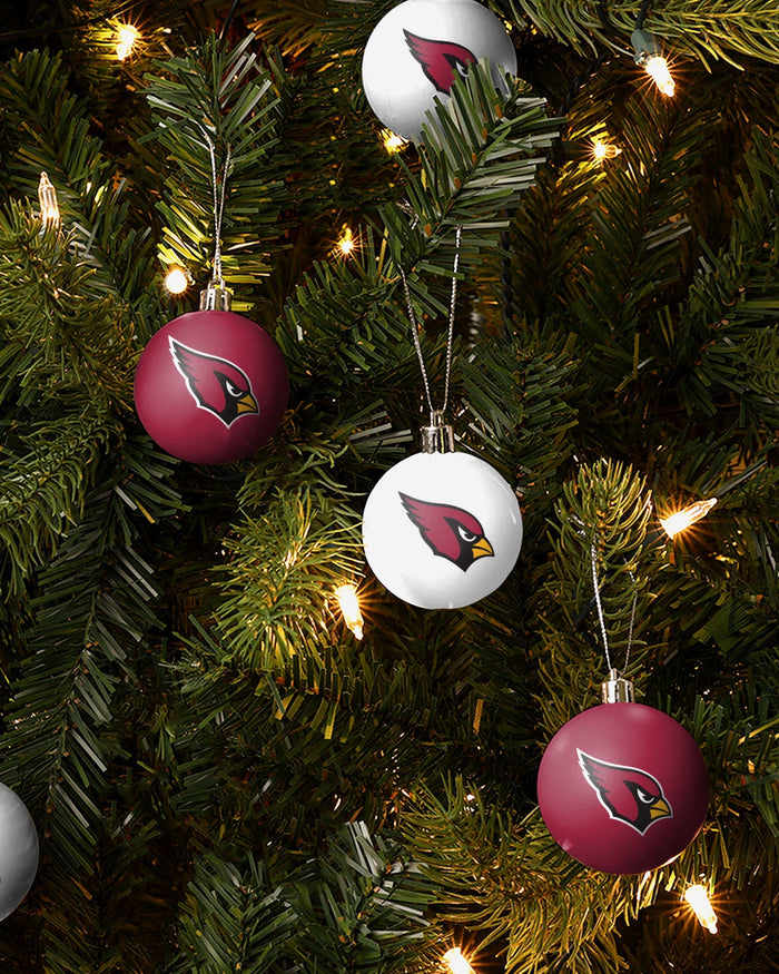 Arizona Cardinals 12 Pack Ball Ornament Set Foco - FOCO.com