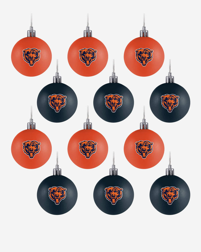 Chicago Bears 12 Pack Ball Ornament Set FOCO - FOCO.com