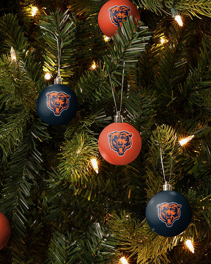 Chicago Bears 12 Pack Ball Ornament Set FOCO - FOCO.com