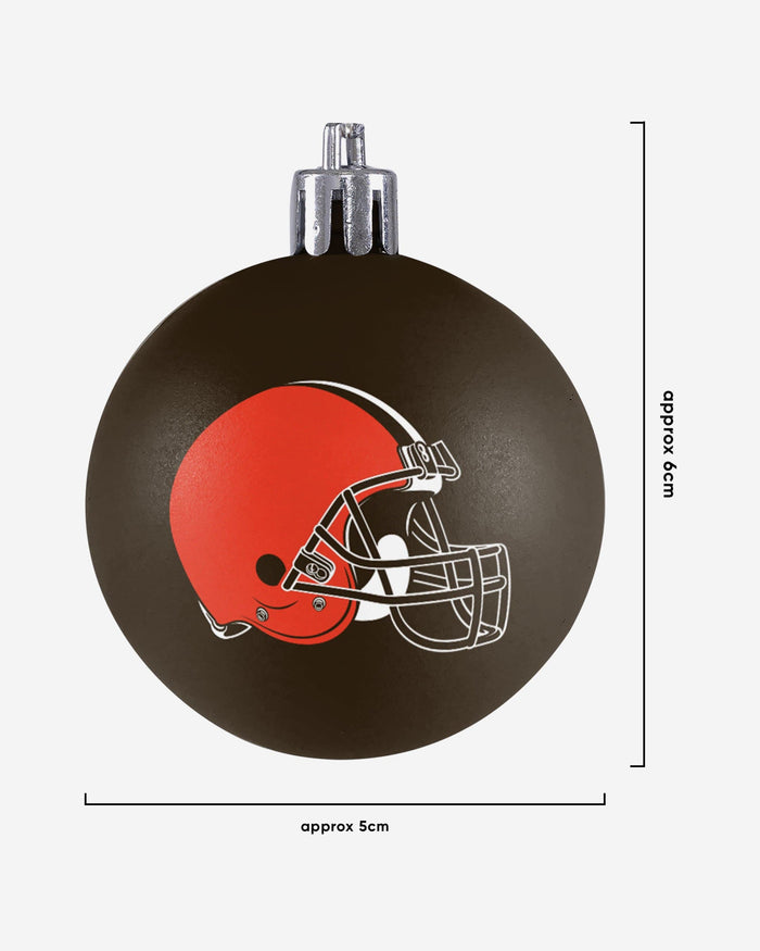 Cleveland Browns 12 Pack Ball Ornament Set FOCO - FOCO.com